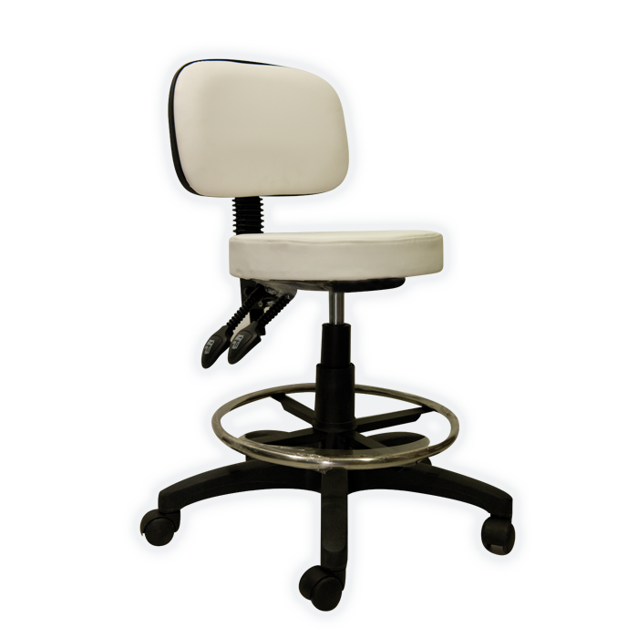 כסא פנאומטי עגול עם משענת