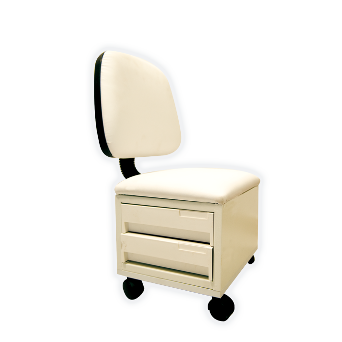  כסא לפדיקור 2 מגירות מפלסטיק