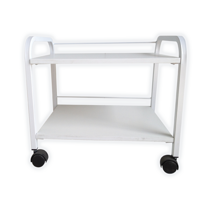 עגלת טיפולים נמוכה 2 מדפים 